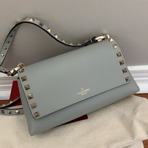 Valentino Garavani Rockstud Crossbody Bag in Grey